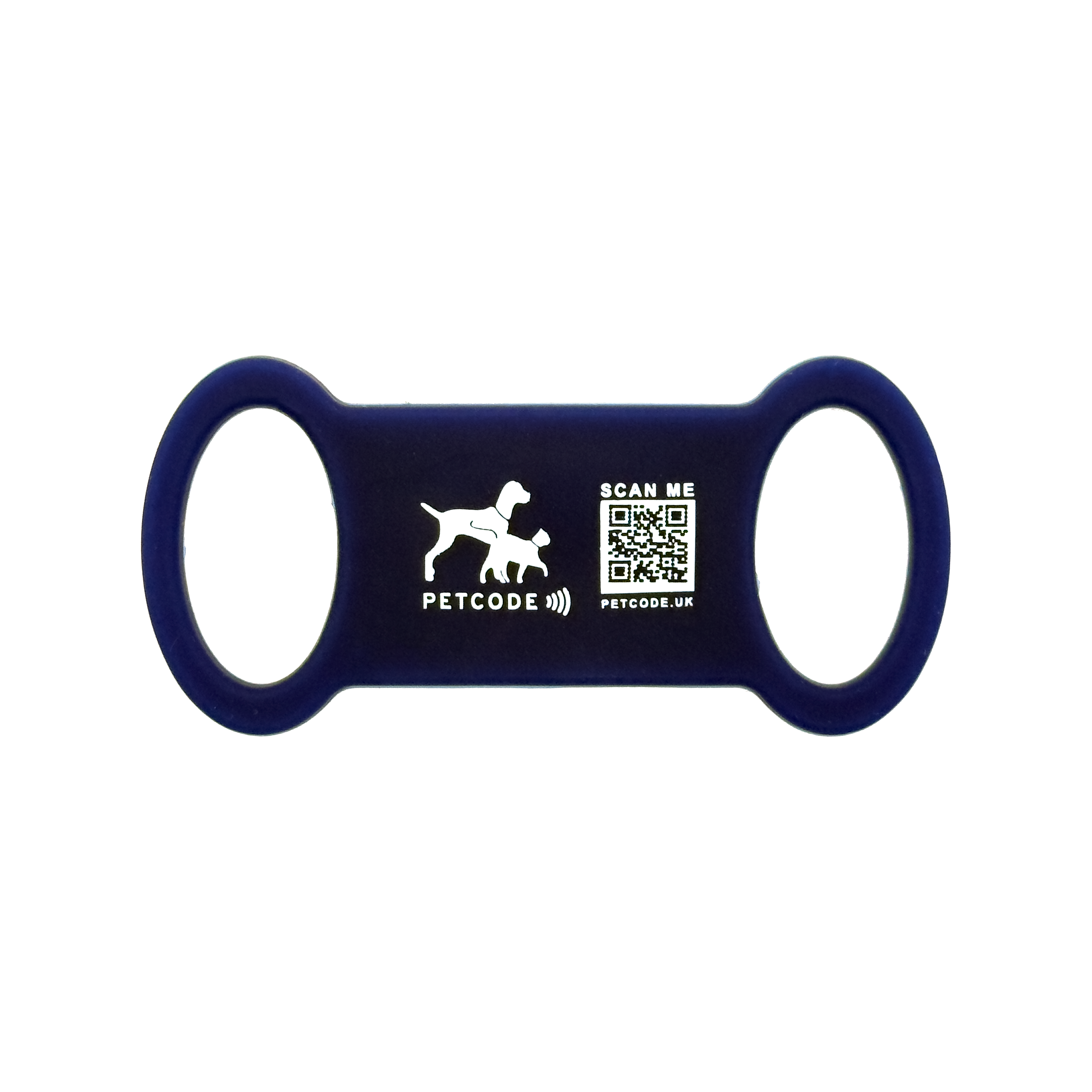 Navy Silicone Loop Digital Pet Tag